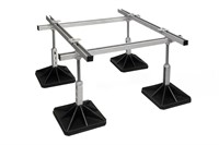 QsanTec ground bracket with rubber foot - 500kg